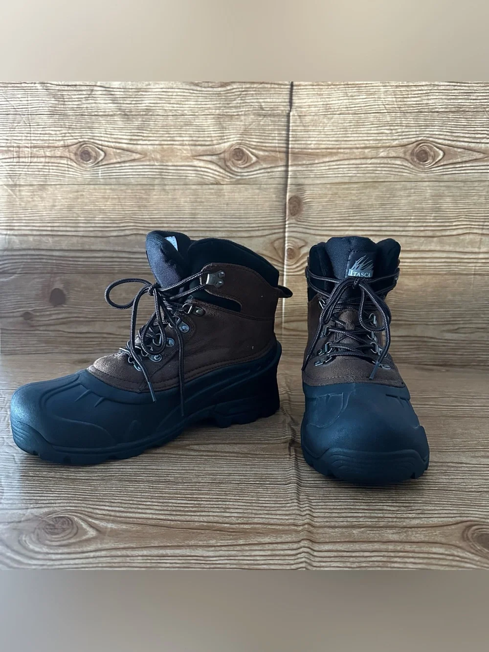 Itasca Men's Dark Brown and Black Waterproof Snow Boots Size 9